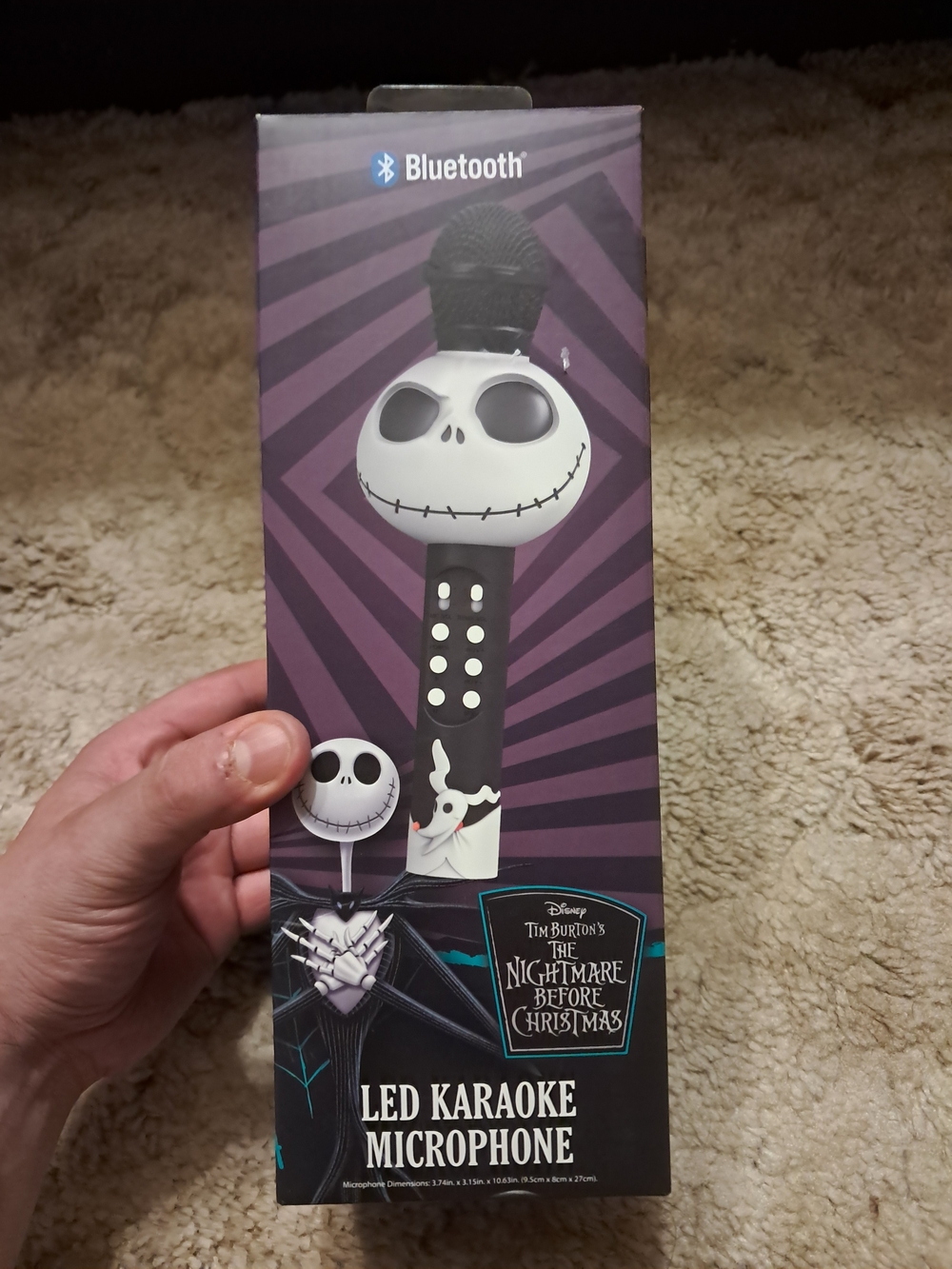 The Nightmare Before Christmas LED Karaoke Microphone - White